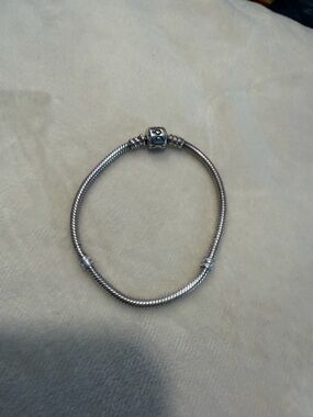 Pandora Silver Snake Chain Bracelet with Signature Barrel Clasp